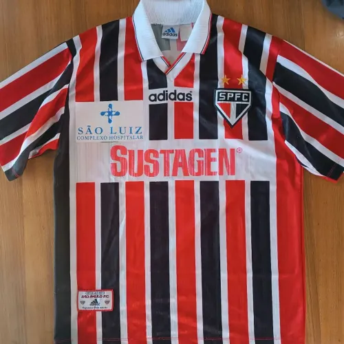camisa original 1998 são paulo fc de jogo tamanho gg spfc adidas listrada