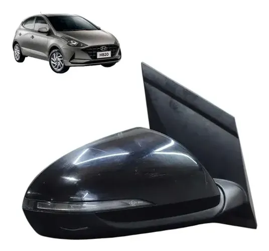 Retrovisor Eletrico Hyundai Hb20 Com Pisca 2019-2023 Direito