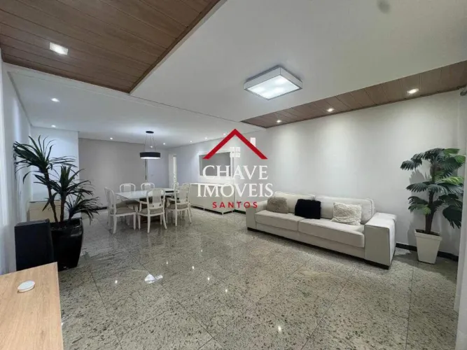 Apartamento para alugar, 178 m² por R$ 9.750,01/mês - Gonzaga - Santos/SP