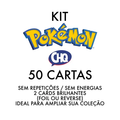 Kit com 50 figurinhas pokémon
