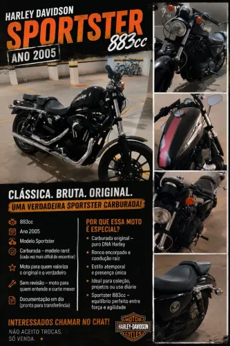 Harley-Davidson Sportster 883 2005 - Carburada | Clássica e cada vez mais rara