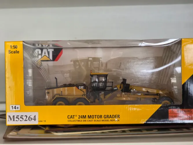 Miniatura 1/50 Norscot Caterpillar - Cat 24M Motoniveladora Metal usada na caixa original