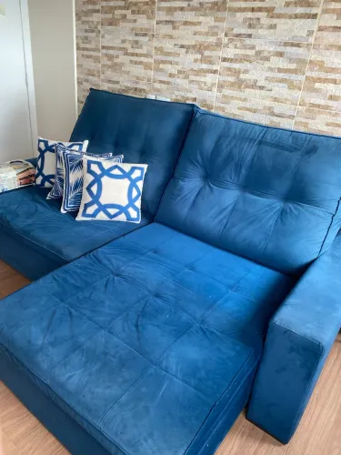 Sofá retrátil azul marinho 2,50x1,80