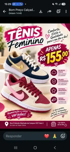 Vendo loja de calçados e roupas