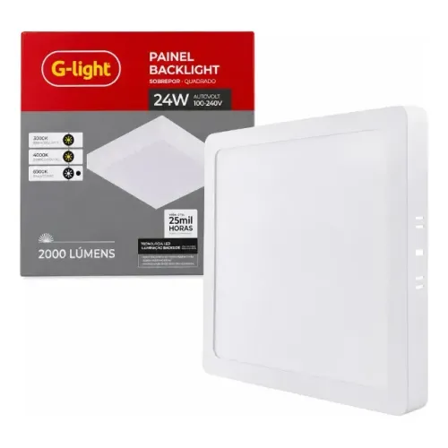 Luminaria G-light 24w 30x30 sobrepor