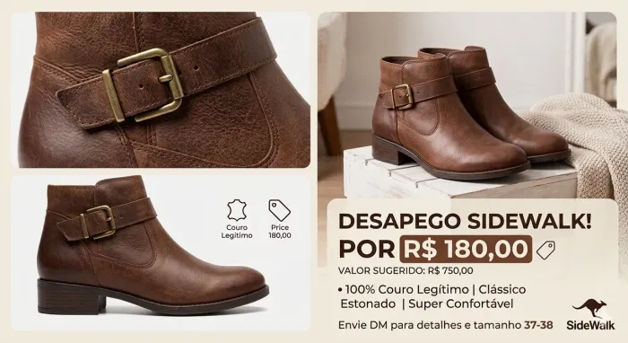 Bota de couro SideWalk usada