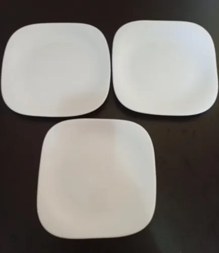 Conjunto de 3 Pratos Quadrados