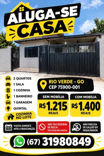 ALUGA-SE CASA