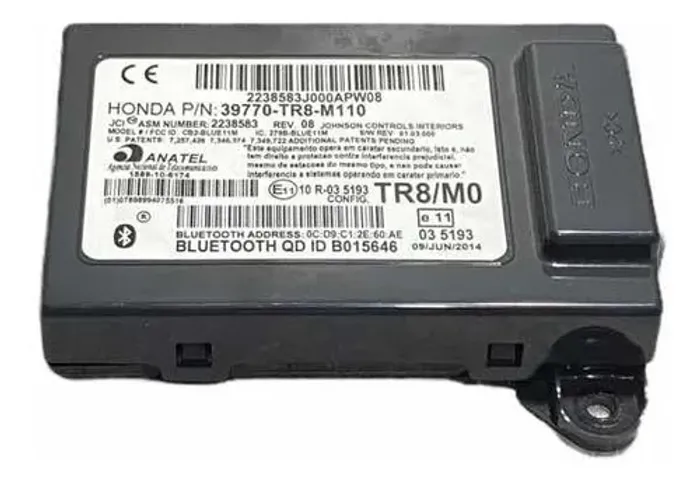 Módulo Bluetooth Honda Civic Lxr 2015 39770tr8m110 8435
