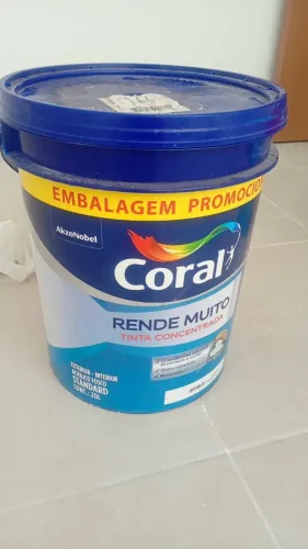 LATA DE TINTA CORAL BRANCO FOSCO 20 LITROS