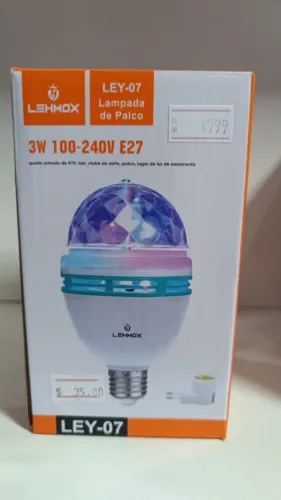 Lampada Led Giratória Colorida Led Tipo Bulbo 3w Ley -07 100-240v Loja Coimbra Entregamos