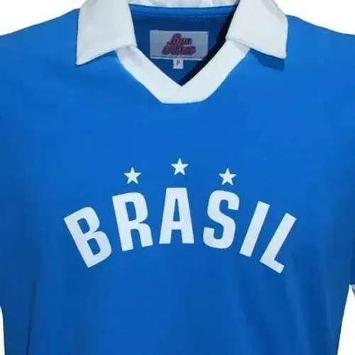 Camisa Brasil algodão polo retrô