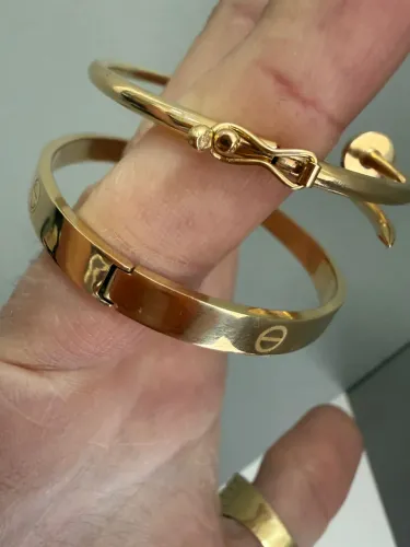Braceletes Femininos de ouro 18k procedência garantia eterna