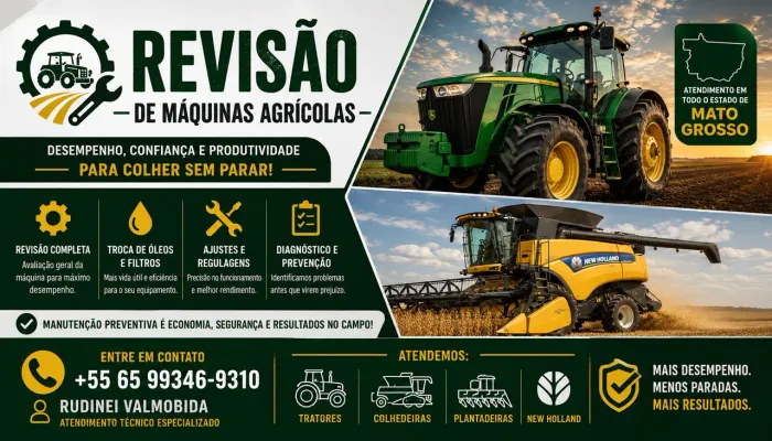 Fazemos revisão em máquinas agrícola ?