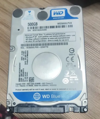 Hd 500Gb Western Digital WD5000LPVX