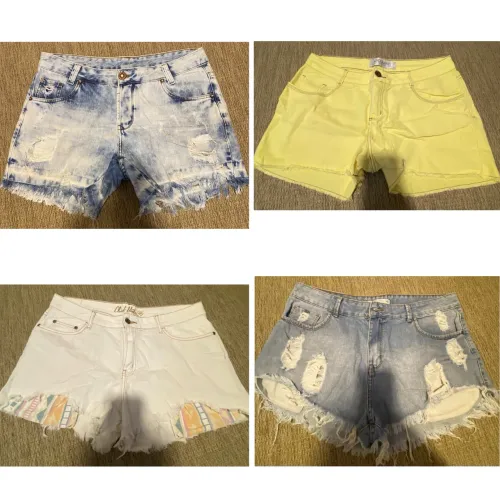Lote 4 shorts jeans femininos tam 42