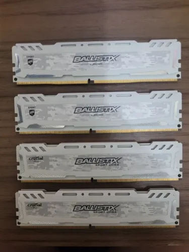 Memoria Ram 16gb 4x4gb Crucial Ballistix Branca 2400mhz XMP