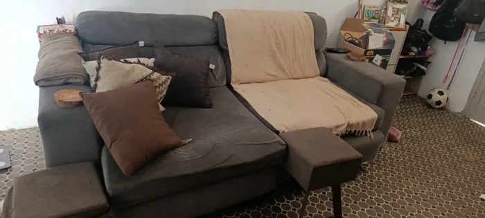 Sofá com puf