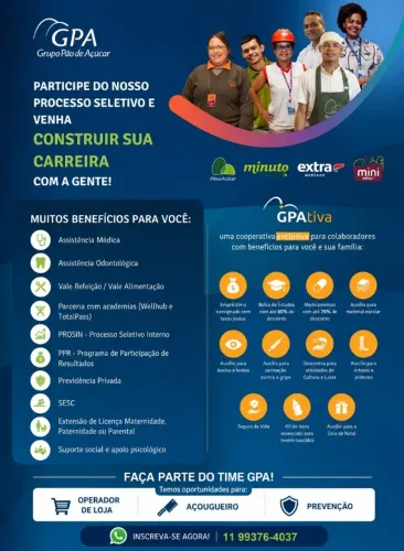 Estamos contratando Operador de Loja I.