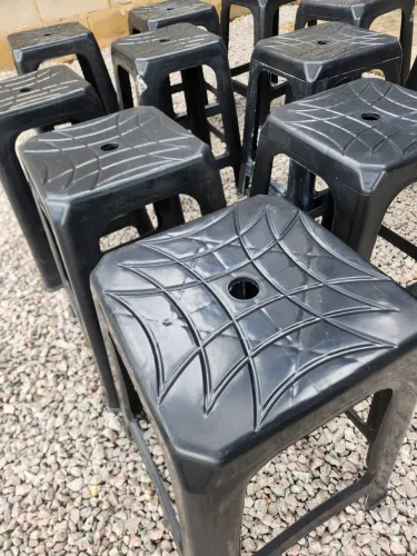 Banquetas 12 unidades cor Preta
