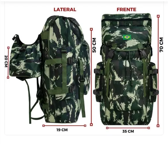 Mochila de acampamento grande