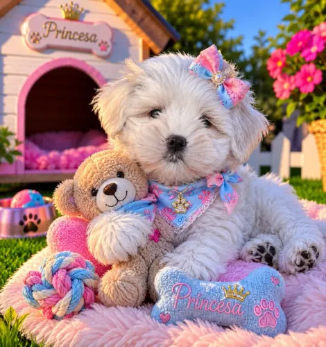 Linda filhote de lhasa apso femea 