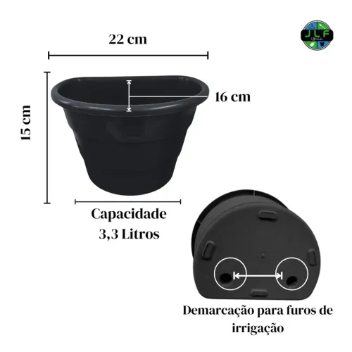 Vaso para plantas de parede horta vertical 3,3 l