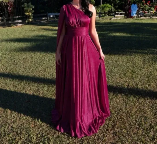 Vestido de festa Fucsia (usado somente 1 vez)