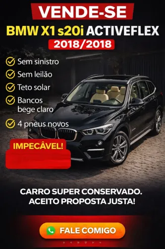 BMW X1 Sdrive 20I X-line 2.0 TB Active Flex 2018