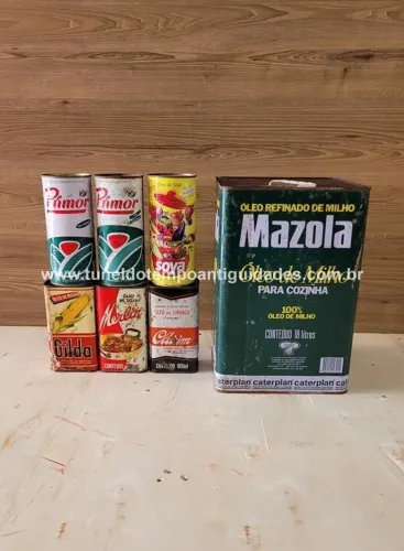 Latas de óleo antigas