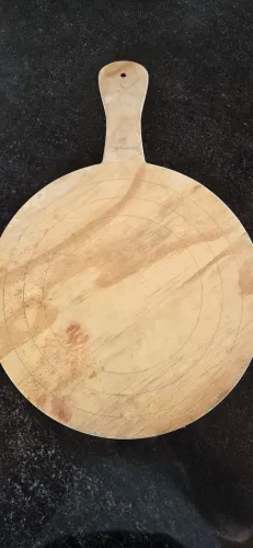 Pá De Madeira Para Pizza + Pá De Alumínio + tampa - 40 Cm