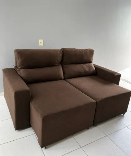 sofá cama retrátil reclinável promoção