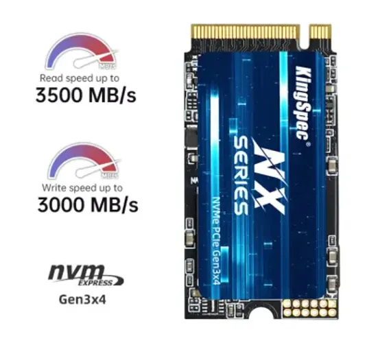 SSD 1TB NVMe M.2 2280 KingSpec NX Series - Alta Performance 3500MB/s