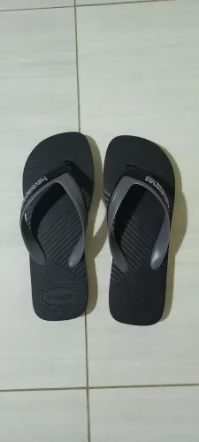 Chinela Havaianas Original Dual Preta/Cinza - Tamanho 39/40