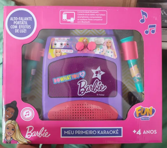 Meu primeiro Karaoke da Barbie novo. Com Nota Fiscal e Garantia.