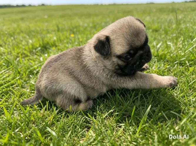  BB Pug macho abricó 