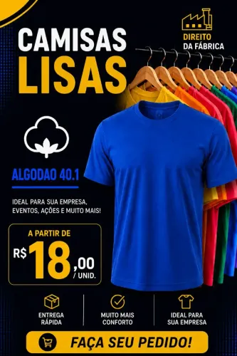 Camisa direito da fabrica pedido mínimo de 300 pra cima