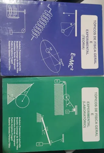 Par de livros tópicos de Física Geral e Experimental (Teoria e laboratório) Unip