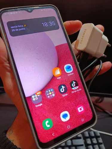 Samsung a13 128GB Branco + capinha + carregador original 