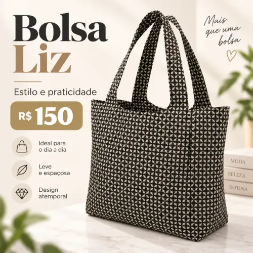 Bolsa Liz Grande Nova Nunca Usada por R$ 150