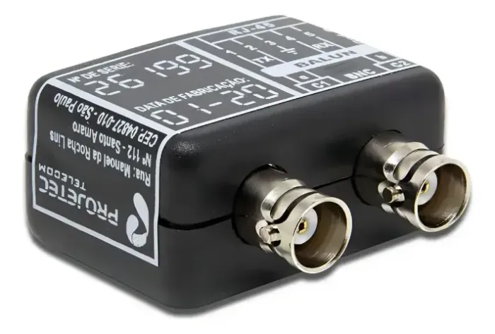 Balun Adaptador Rj45 X 2 Bnc Fêmea