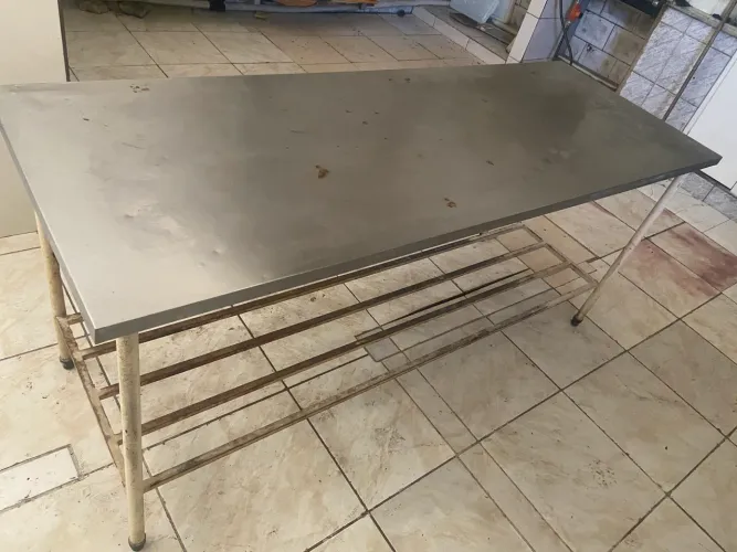 Mesa tampo de inox 1,70m X 0,90