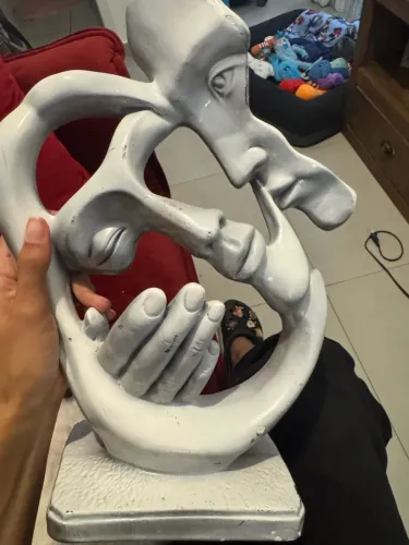 Estátua de decoração duas faces