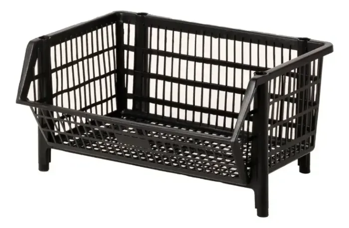 Kit com 5 Cesto Expositor Organizador Empilhável Grande 58cm para Comércio Loja