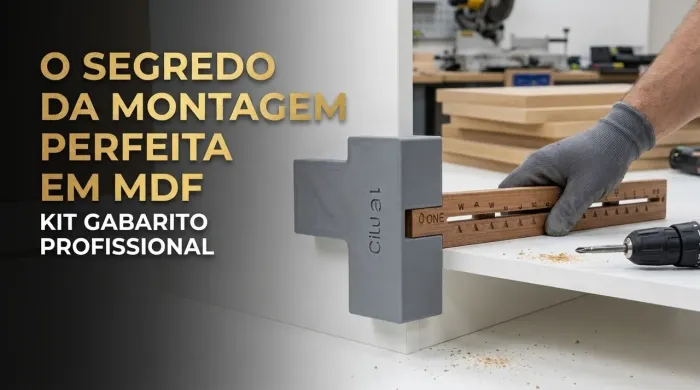 KIT GABARITO 18mm PARA MONTAGEM DE MÓVEIS EM MDF + RÉGUA DE FURAÇÃO