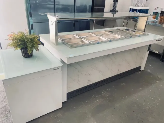 NZ. Buffet AQUECIDO 2 metros 10 cubas GELOPAR