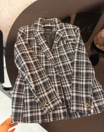 Blazer Xadrez, da marca C&A, Tamanho P que veste do 36 ao 38
