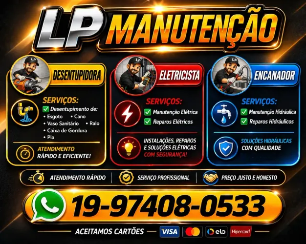 Desentupidora, Eletricista, Encanador 24 Horas