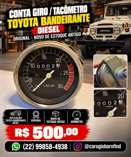 Conta Giro/Tacômetro Original Toyota Bandeirante Diesel Novo Estoque Antigo
