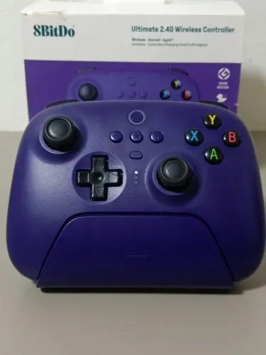 Controle 8BitDo roxo - na caixa 